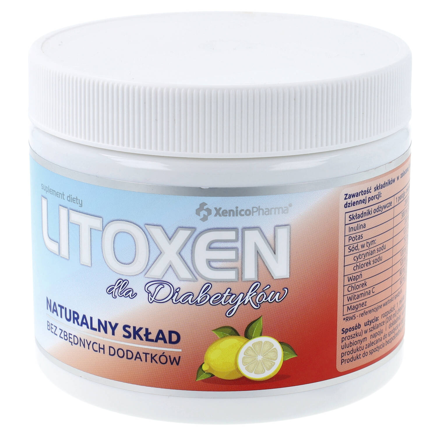 Litoxen elektrolity dla diebetyków, smak cytrynowy, 172,5 g