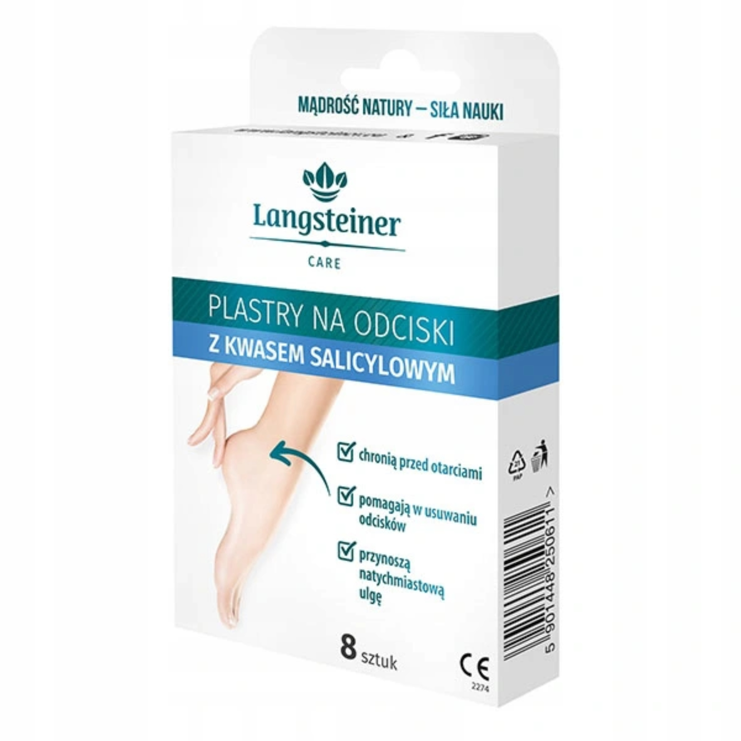 Langsteiner - plastry na odciski z kwasem salicylowym, 8 sztuk