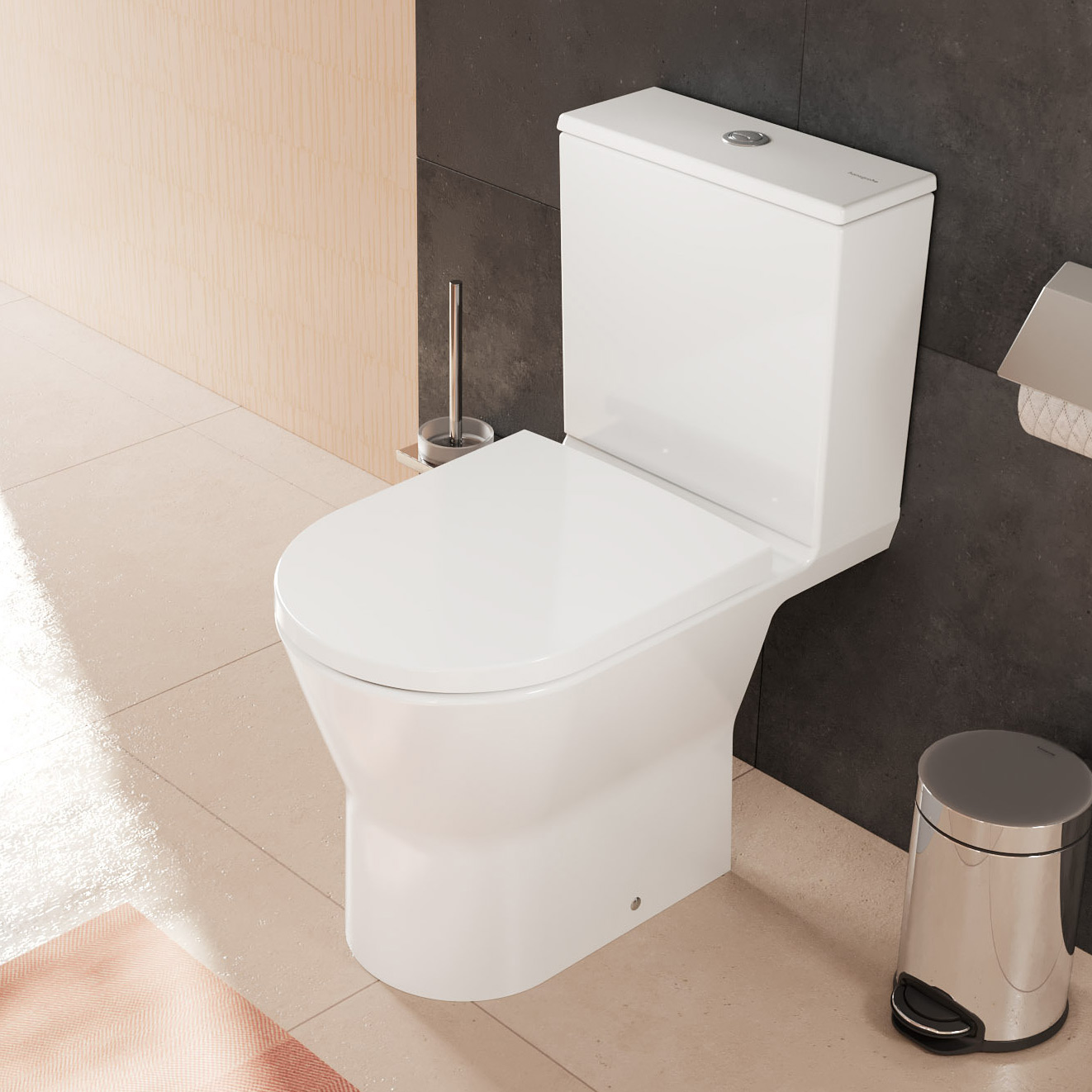 Hansgrohe EluPura Original S miska WC stojąca bez kołnierza biały połysk 61165450