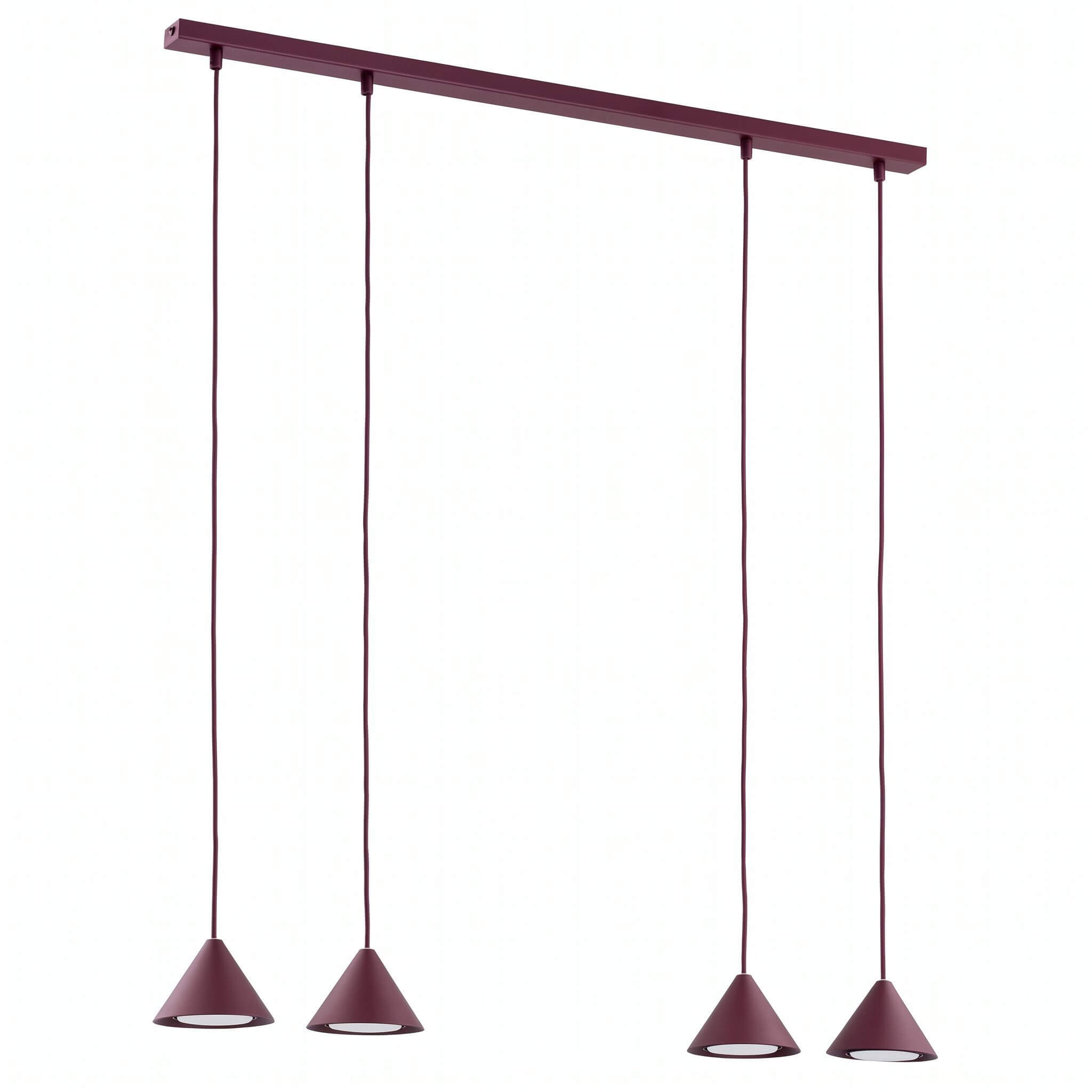 Emibig Elit lampa wisząca 4x10 W burgund 1813/4