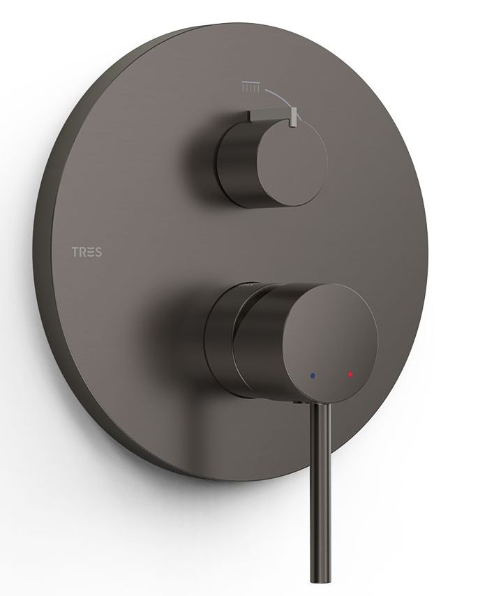 Tres Selection bateria wannowo-prysznicowa podtynkowa grafitowa 26228110GR