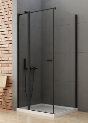New Trendy New Soleo Black kabina prysznicowa 100x70 cm prostokątna czarny/szkło przezroczyste K-0682-WP