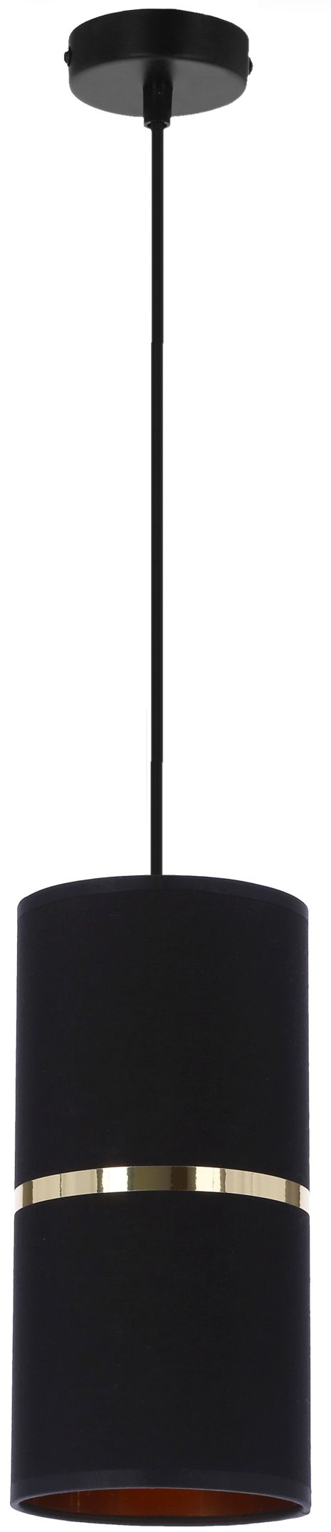 Candellux Gina lampa wisząca 1x60W czarny/złoty 31-19639
