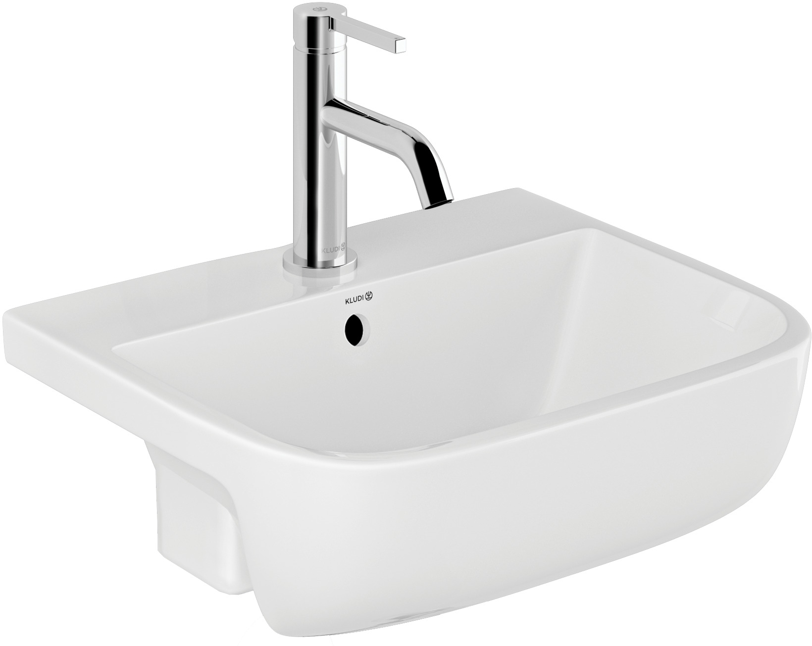 Kludi Resa umywalka 42x35 cm prostokątna wpuszczana biała 57W0243