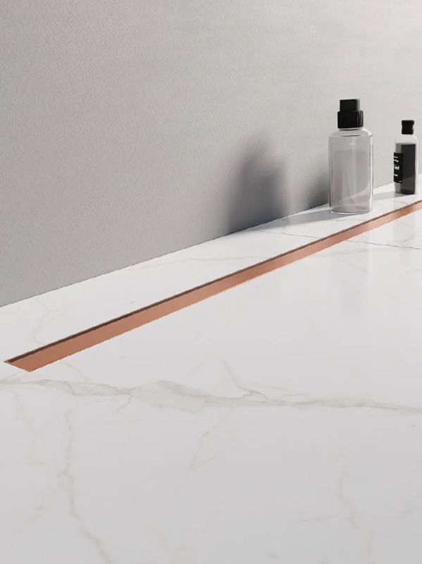 New Trendy Visio Slim Copper Brushed odpływ liniowy 100 cm miedź OL-0100 - Wysyłka w 24h