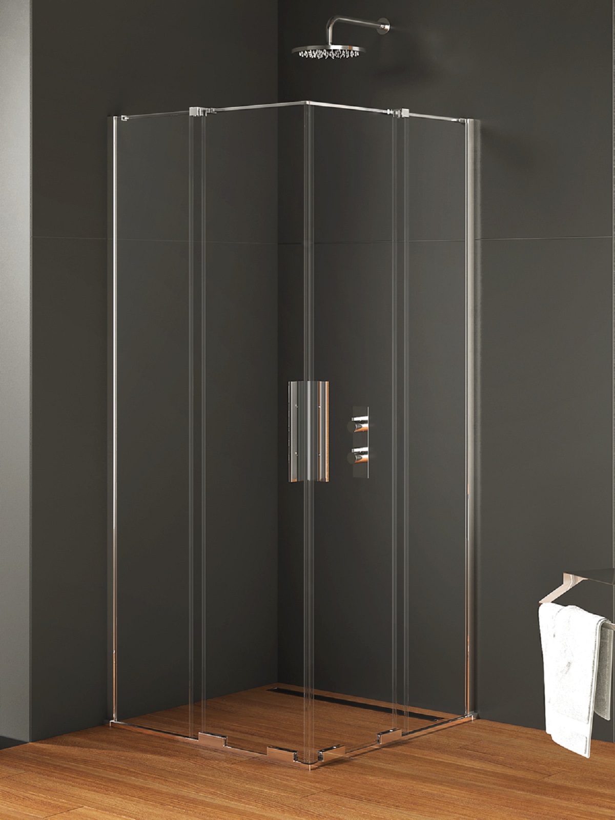 New Trendy Smart kabina prysznicowa 120x120 cm kwadratowa chrom połysk/szkło przezroczyste EXK-4069
