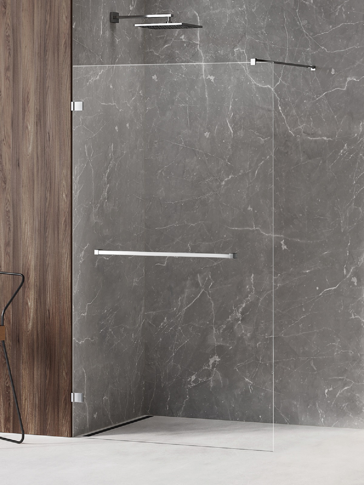 New Trendy Avexa ścianka prysznicowa walk-in 100 cm chrom połysk/szkło przezroczyste EXK-2518