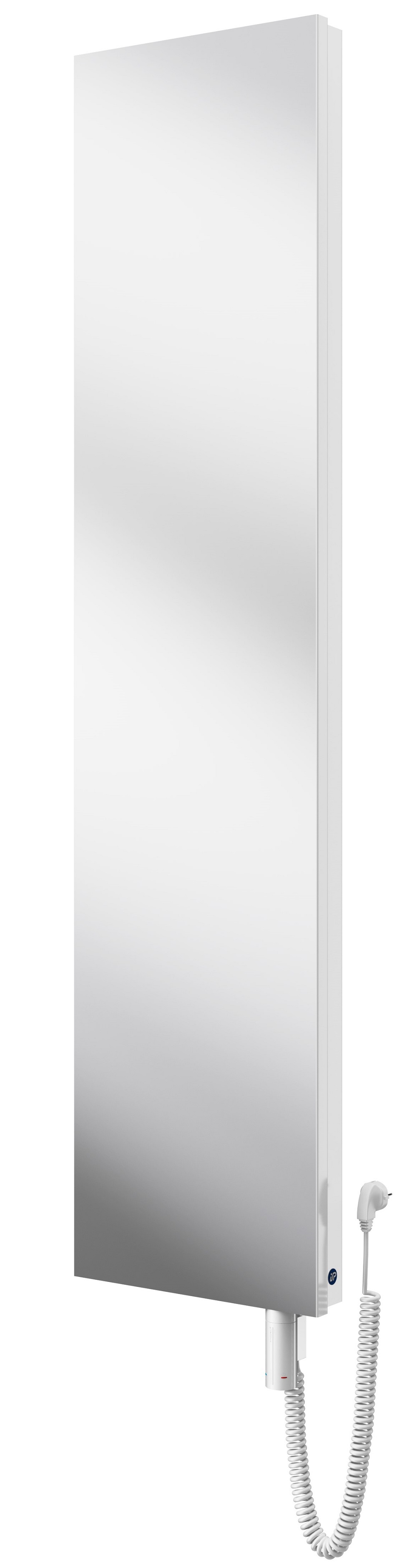 Instal Projekt Indivi Electro grzejnik dekoracyjny 180,6x48,6 cm biały mat/lustro srebrne INDE-50/180E34L01+GH-09C1
