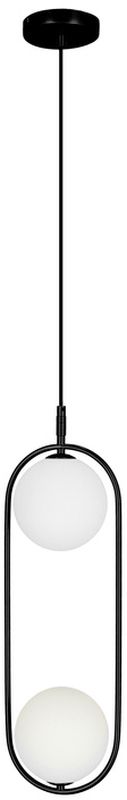 Candellux Cordel lampa wisząca 2x28W czarna/biała 32-10155