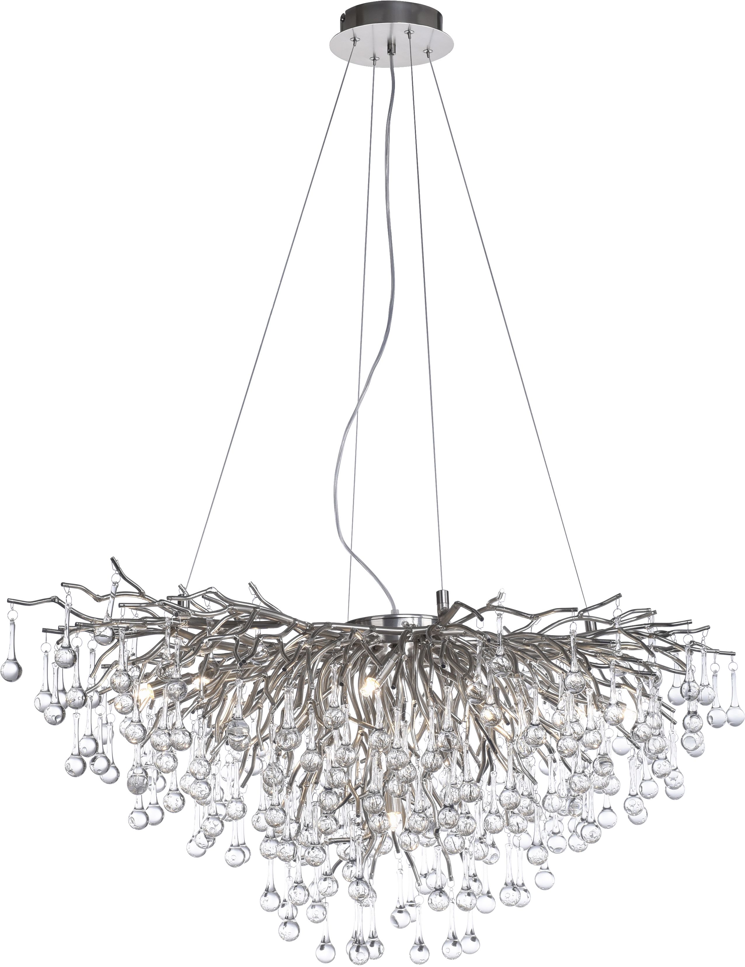 Paul Neuhaus Icicle lampa wisząca 10x40W stalowy 2192-55