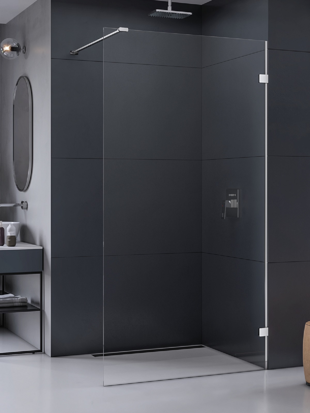 New Trendy Eventa ścianka prysznicowa walk-in 160 cm chrom połysk/szkło przezroczyste EXK-4626