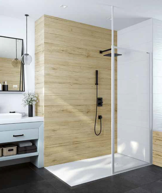 Sanplast Basic P/BASIC Walk-In ścianka prysznicowa 130 cm biały/szkło przezroczyste 600-450-2170-01-400