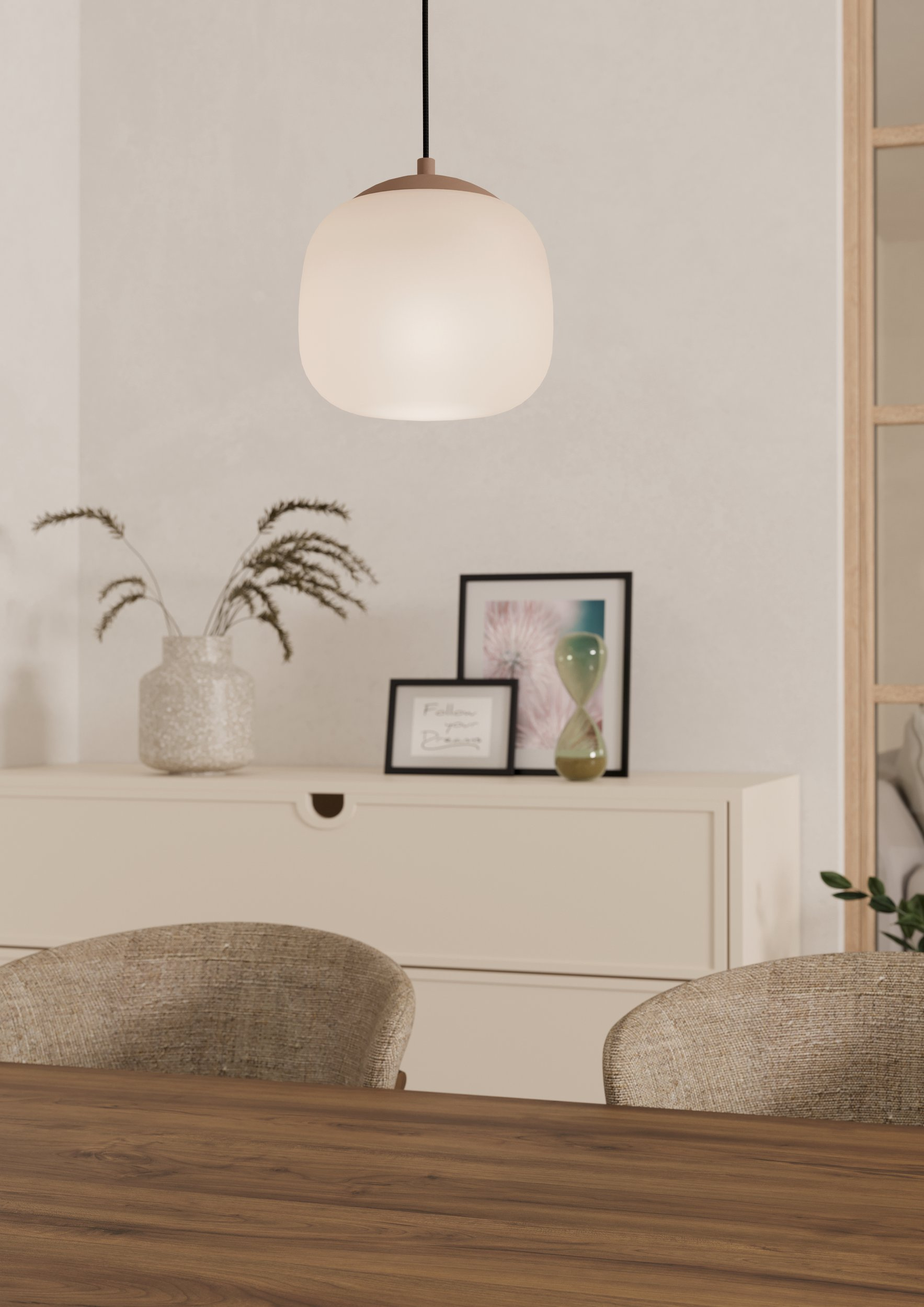 Eglo Cominio lampa wisząca 1x40 W piaskowa 900893