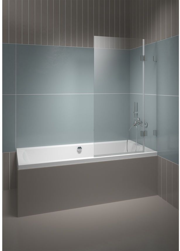 Riho Scandic NXT X109 parawan nawannowy 95 cm 2-częściowy prawy czarny mat/szkło przezroczyste G001148121