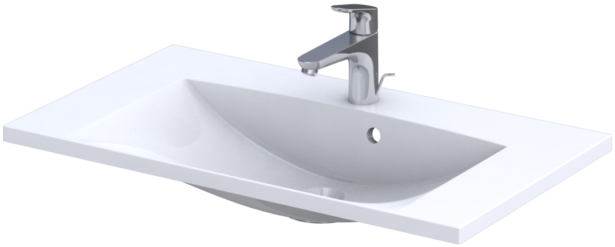 Oristo Amelia umywalka 80x46 cm meblowa prostokątna biała UME-AM-80-92 - Wysyłka w 24h