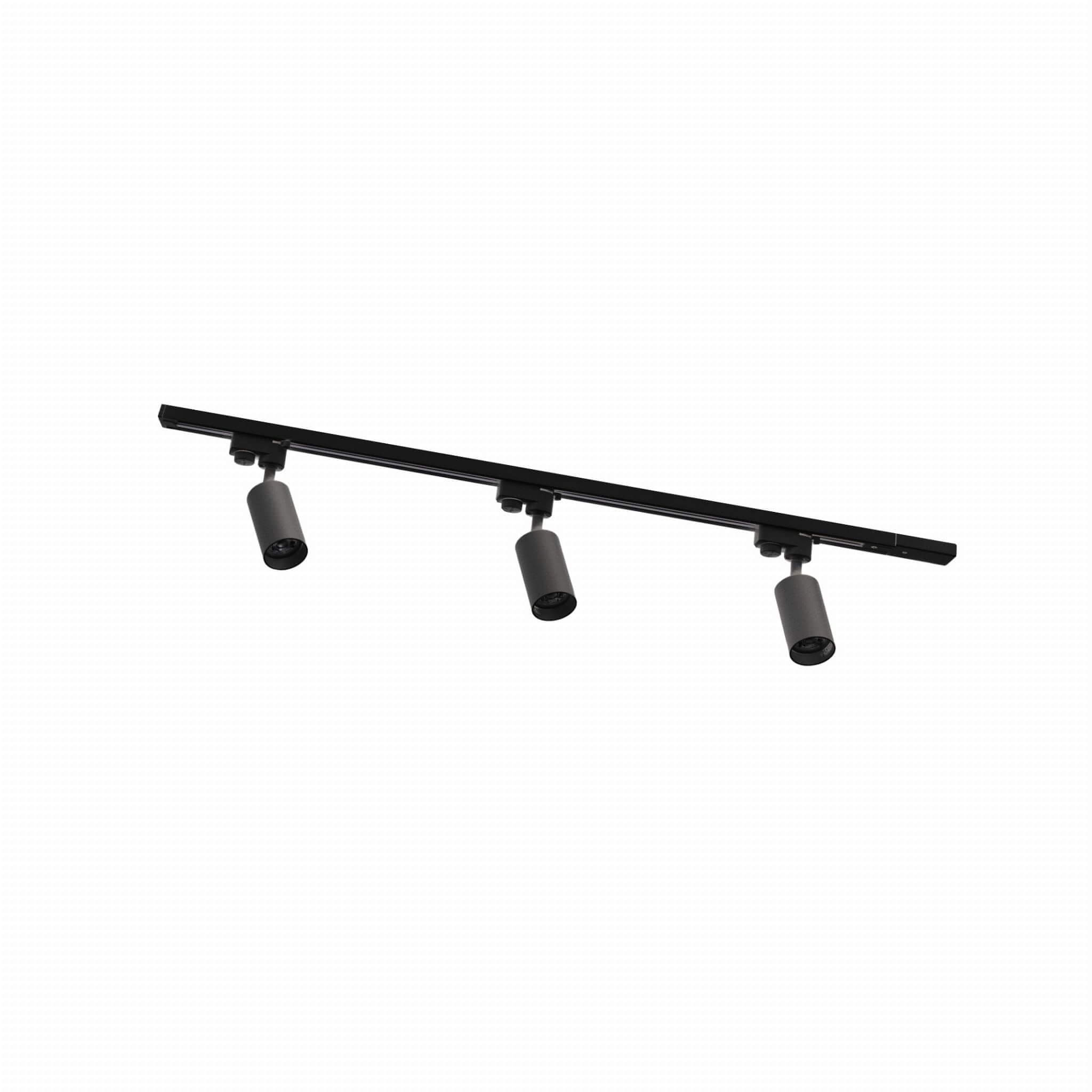 Zuma Line Black zestaw szynoprzewód z reflektorami 3x35 W czarny 3551