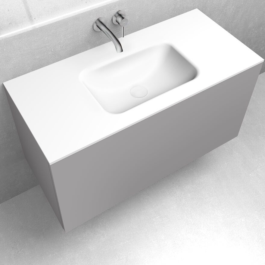 Oltens Kalla umywalka 100,2x46 cm meblowa LavaForm biały mat 40211900 - Wysyłka w 24h