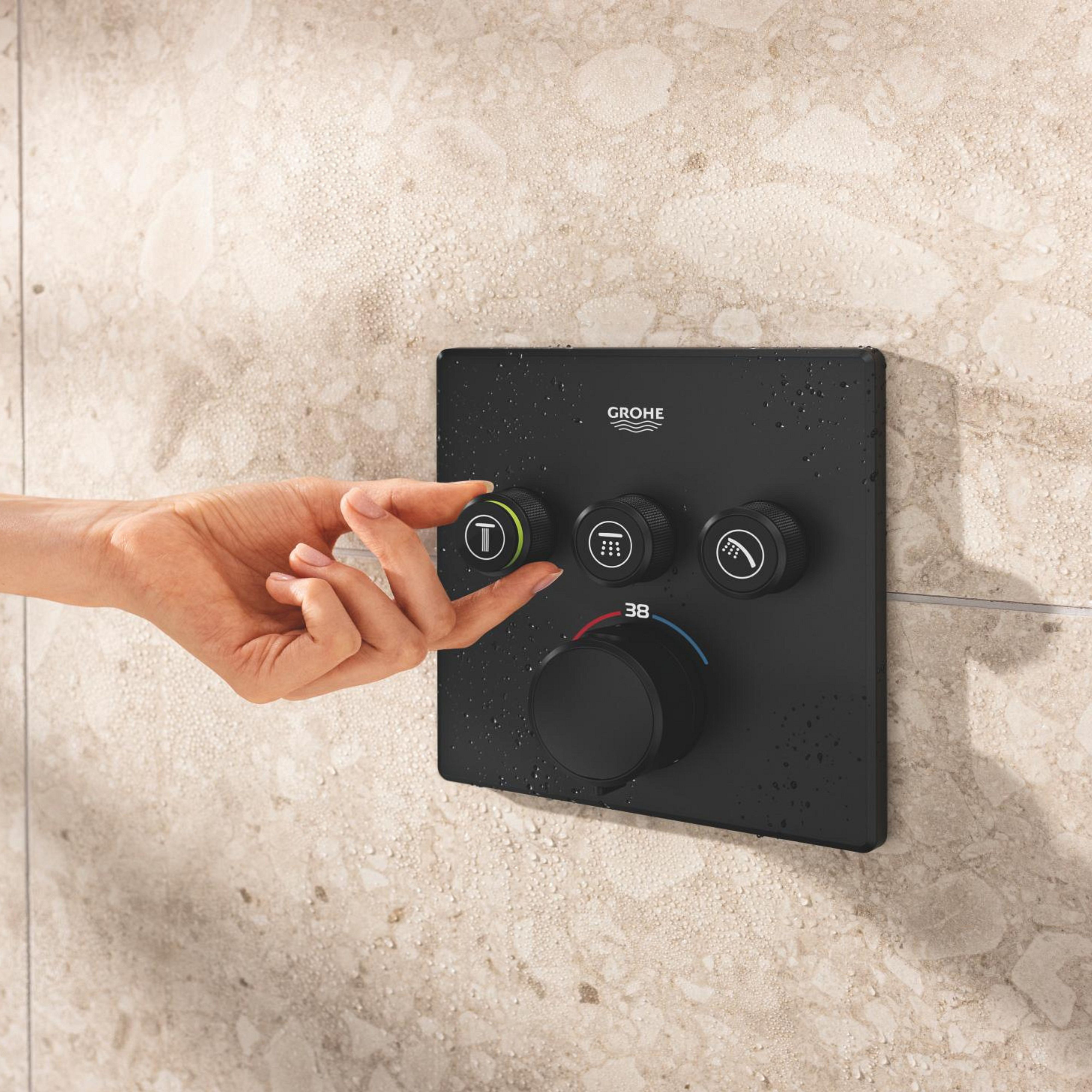 Grohe Grohtherm SmartControl bateria wannowo-prysznicowa podtynkowa z termostatem czarna 291262430