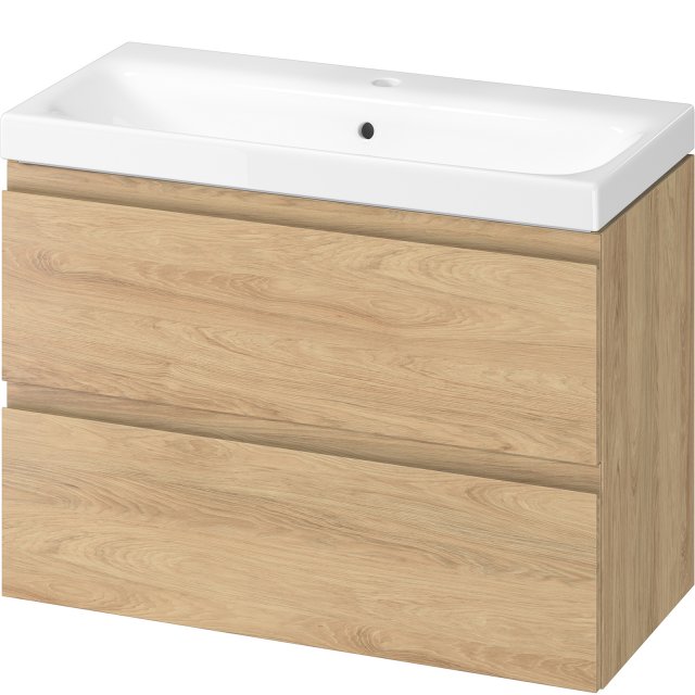 CERSANIT Szafka z umywalką MODUO SLIM 80 cm DSM dąb hikora S4013-019