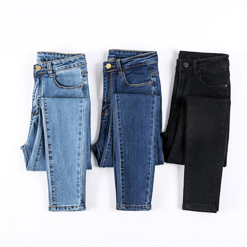 Spodnie damskie jeansowe Stretch Wysoka Talia K32