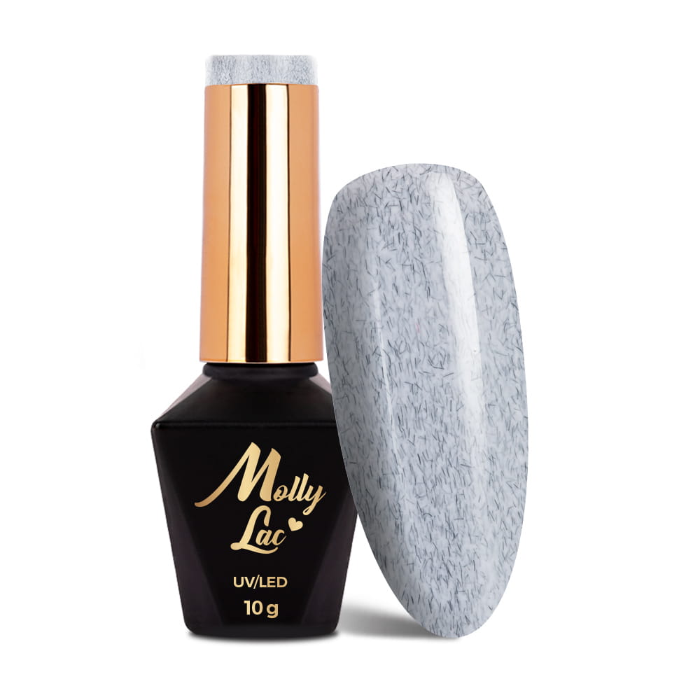 Lakier hybrydowy LED/UV Gel Polish MollyLac Cotton Sweater Nr 718 Grey 10g