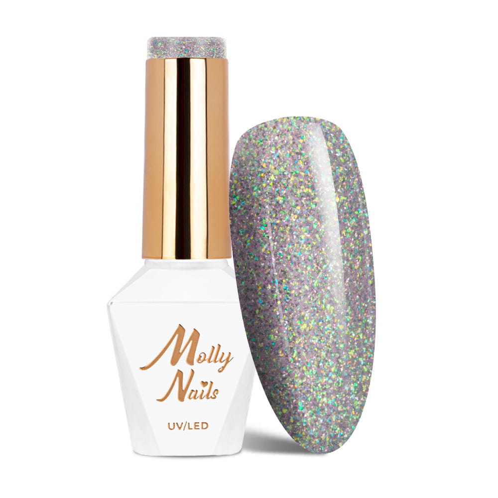 Lakier hybrydowy LED/UV Gel Polish Molly Nails Shocking Shine Nr 683 Spacewalker HEMA/Di-HEMA Free 8g