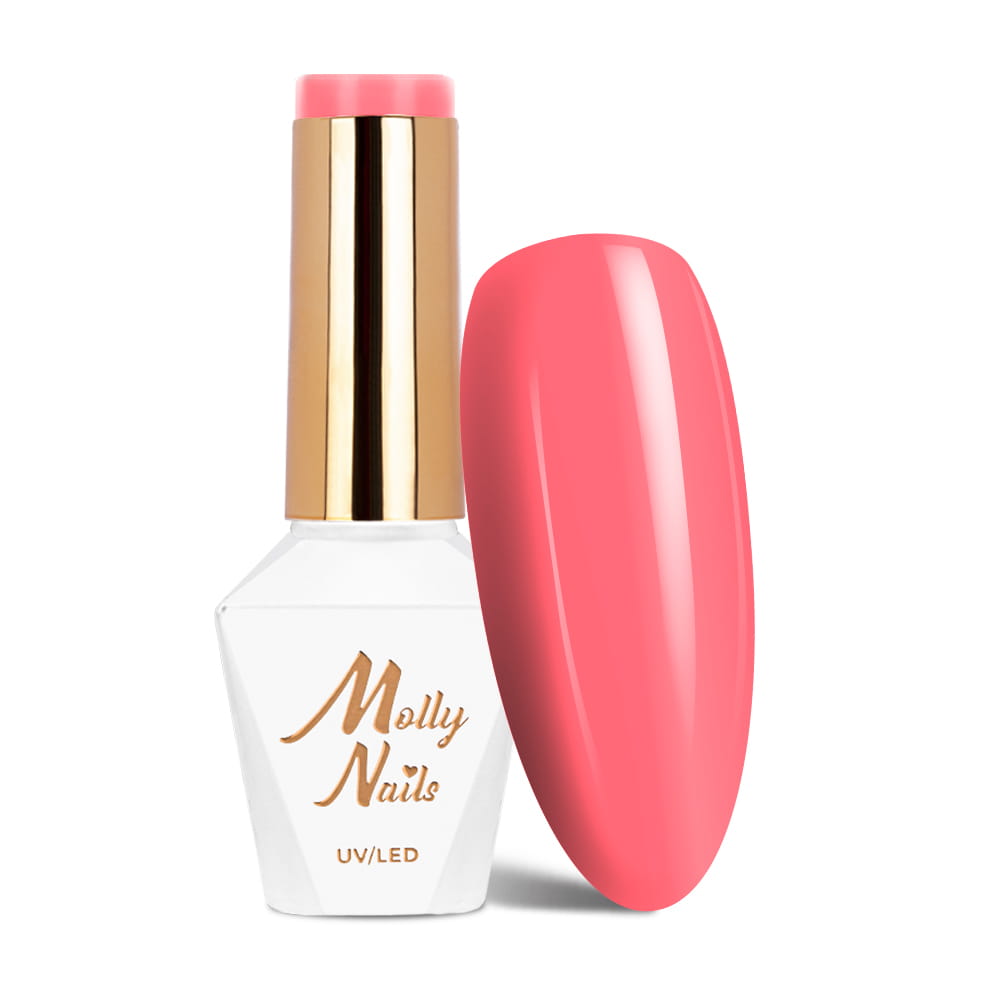 Lakier hybrydowy LED/UV Gel Polish Molly Nails Fancy Fashion Nr 331 Peach Shake HEMA/Di-HEMA Free 8g