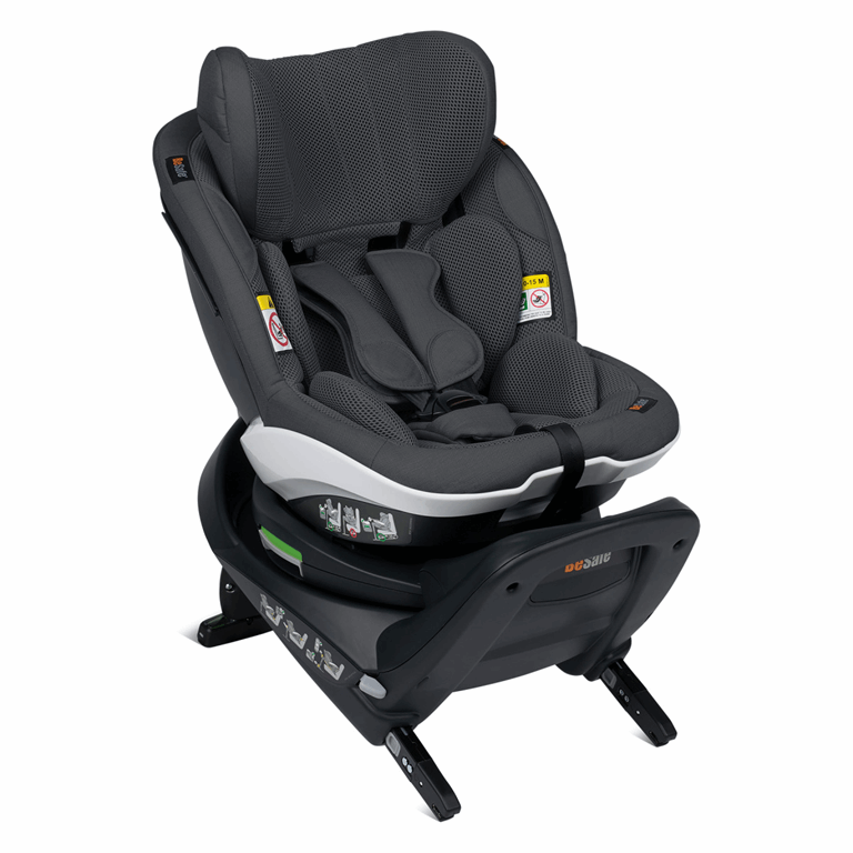 BeSafe iZi Turn i-Size - fotelik obrotowy od 61cm do 105cm, od 6 m-cy do 4 lat, do 18 kg-Antracyt Mesh