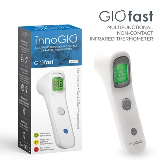 Innogio Bezdotykowy termometr czołowy na podczerwień GIOfast GIO-515