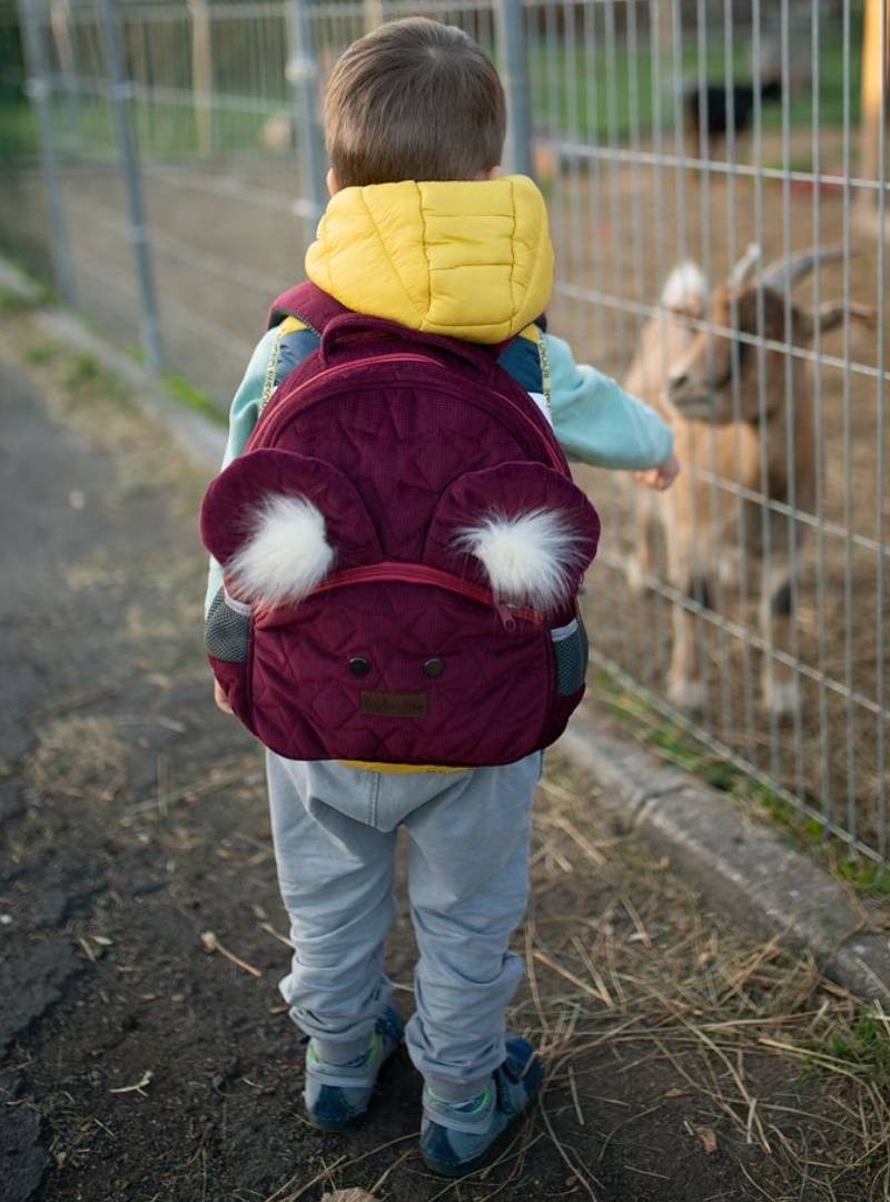 Plecak dziecięcy Kinder Hop Travel Bear Stars Maroon