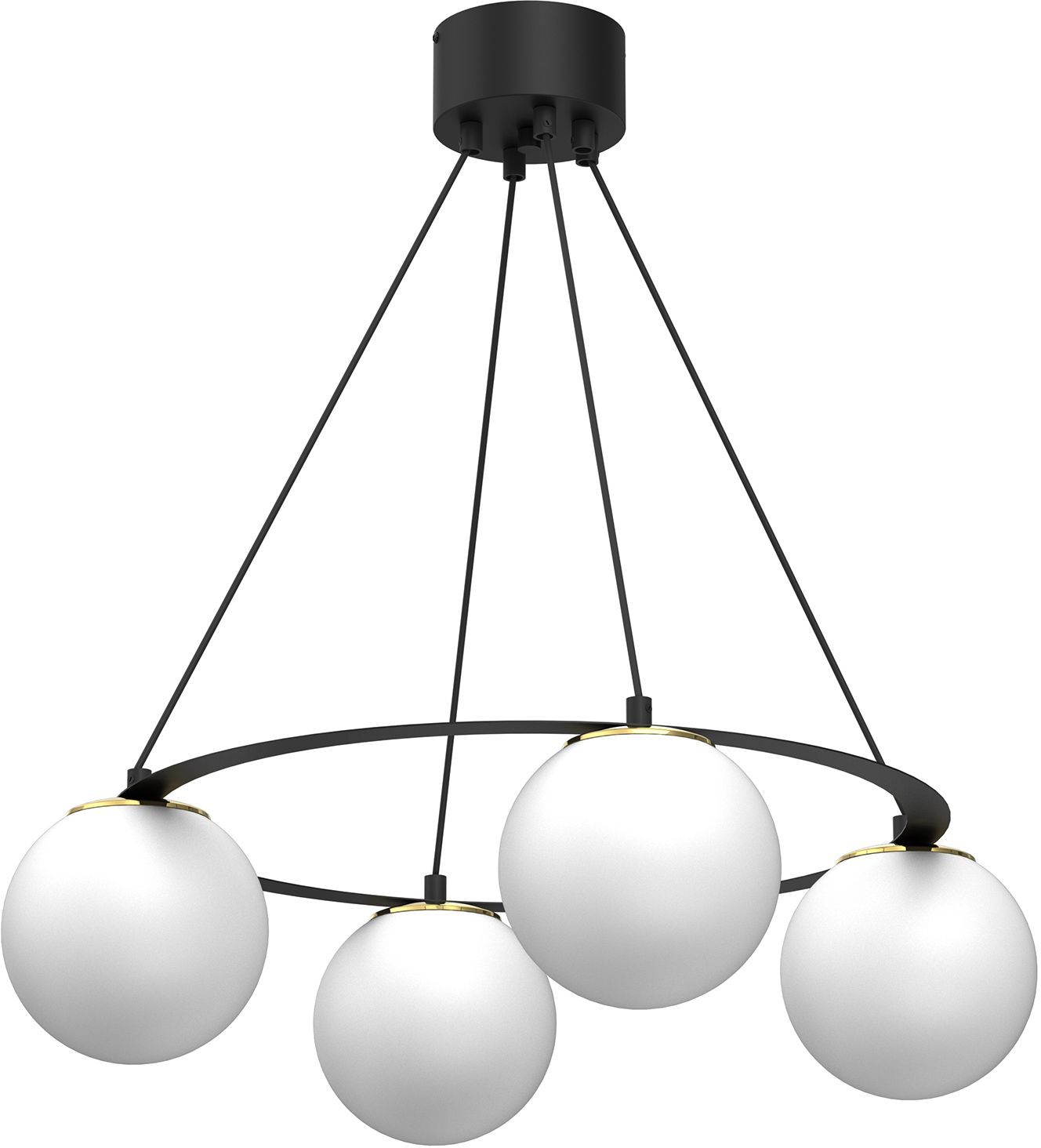 Darmowa Dostawa - Lampa wisząca 6x15 W czarna Luminex Ballo 5674