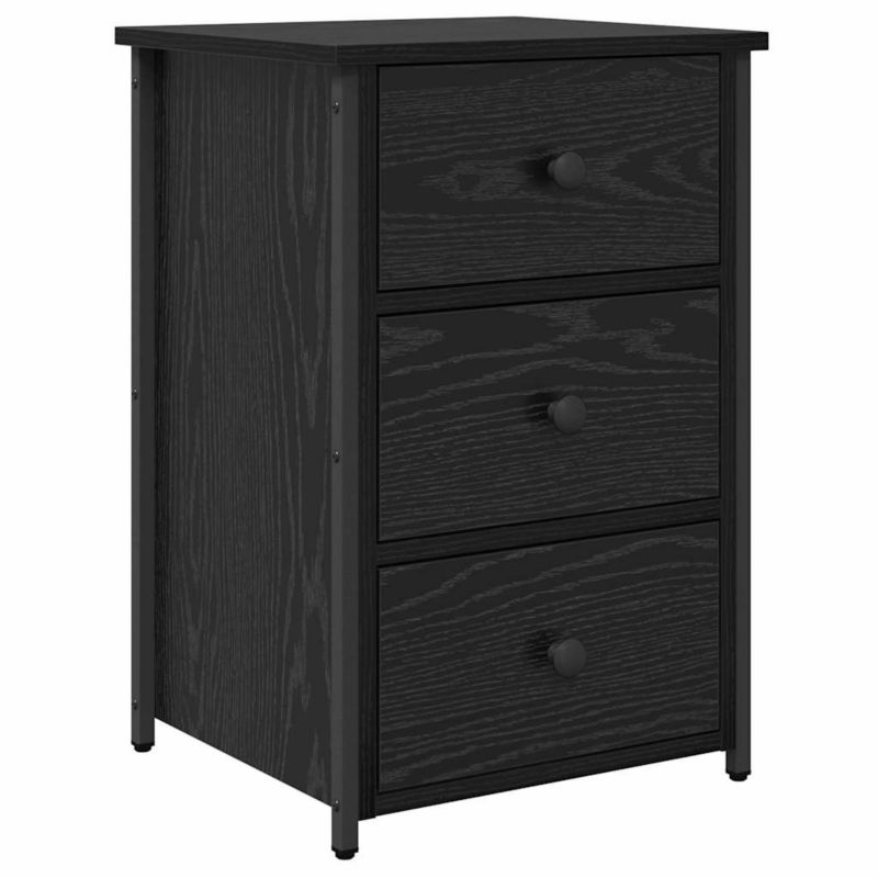 Szafka nocna WaszeMeble drewniana czarna WM-871261 1 szt.