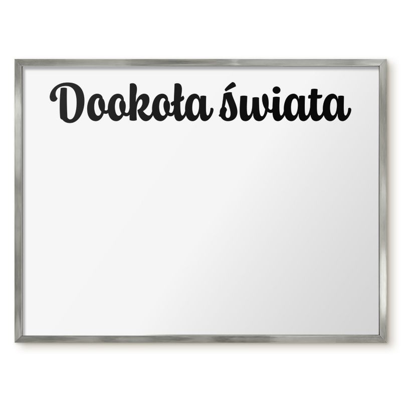 Tablica Magnetyczna Do Biura Tulup 80x60 cm Dookoła świata 1 - Srebrna rama Do salonu, sypialni 1 szt.