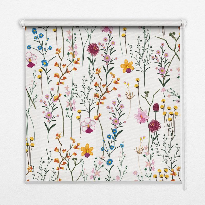 Roleta Do Sypialni Tulup 100x180 cm Kolorowe Kwiatki Montaż do ściany/sufitu 1 szt.