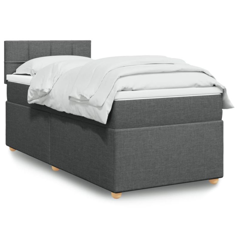 Łóżko kontynentalne WaszeMeble 100x200 cm ciemnoszara WM-3286592 1 szt.