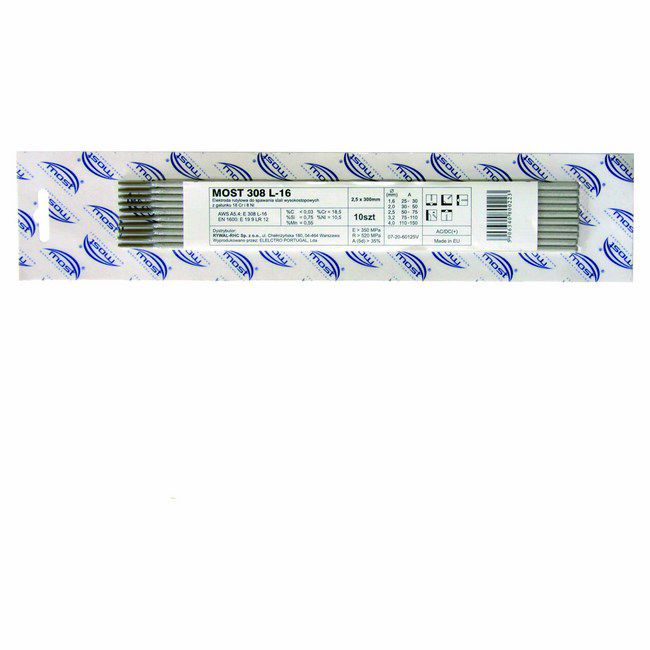 Elektrody stal nierdzewna Most fi 2,5 mm 10 szt.