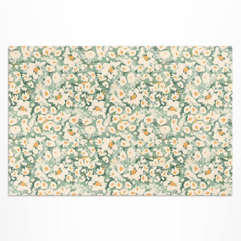 Zewnętrzny Dywan Winylowy Wallfluent 150x225 cm Polna łąka malowane kwiaty abstrakcja 1 szt.