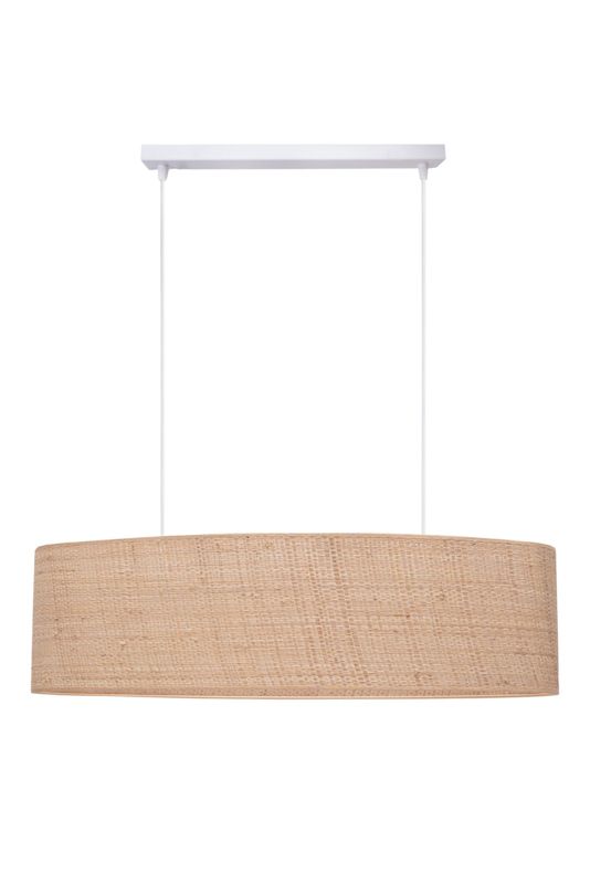 Lampa sufitowa wisząca IRIS HEXE E27 metal materiał 2 x 60W rattan H0773 1 szt.