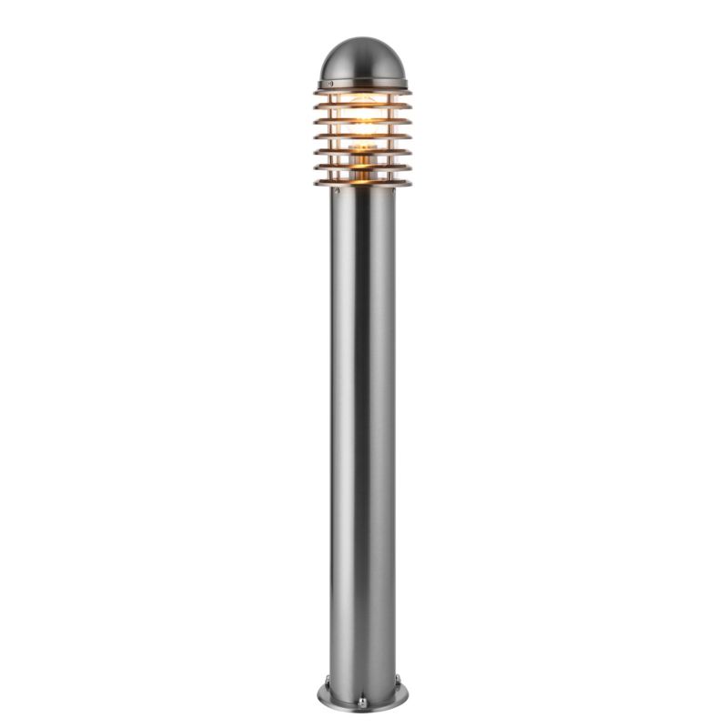 Lampa ogrodowa stojąca portowy Endon LOUVRE srebrna 1xE27x60W IP44 wym:100x15x15cm - 1 szt.