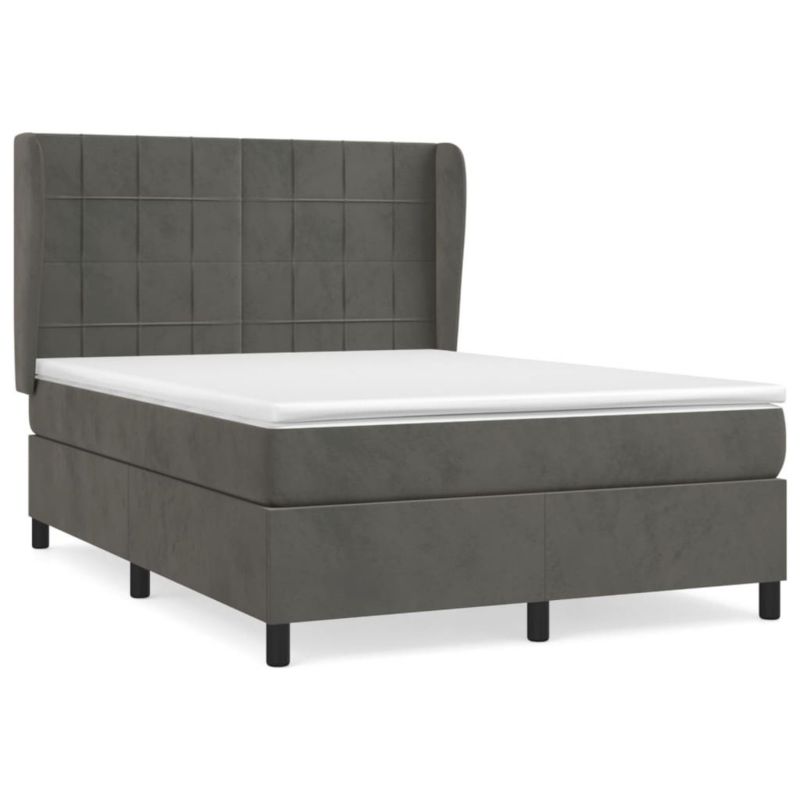 Łóżko kontynentalne WaszeMeble 140x190 cm ciemnoszara WM-3129208 1 szt.