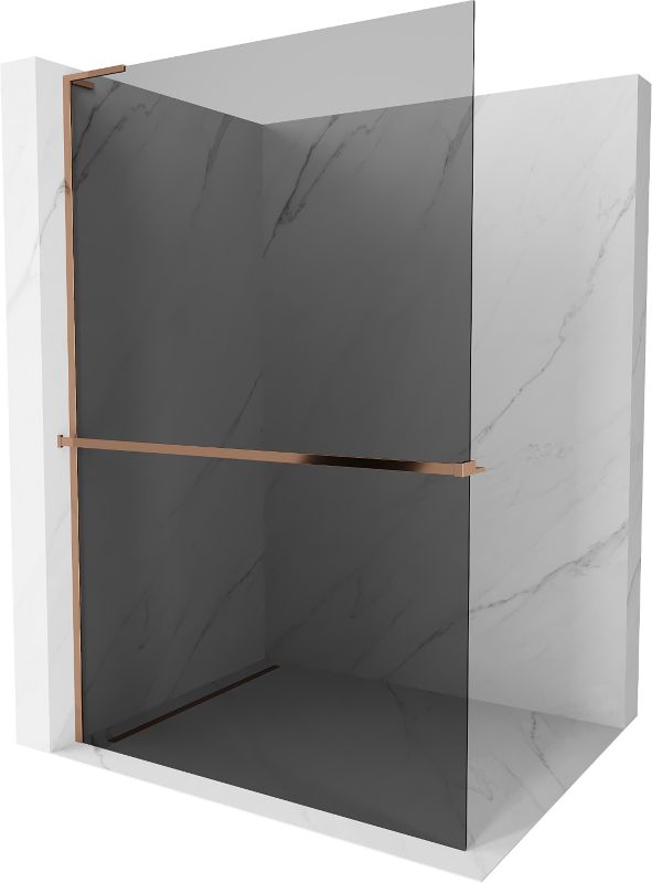 Ścianka prysznicowa Mexen Kioto+ L grafit różowe złoto 80x200 cm 800-080-123-60-40 1 szt.