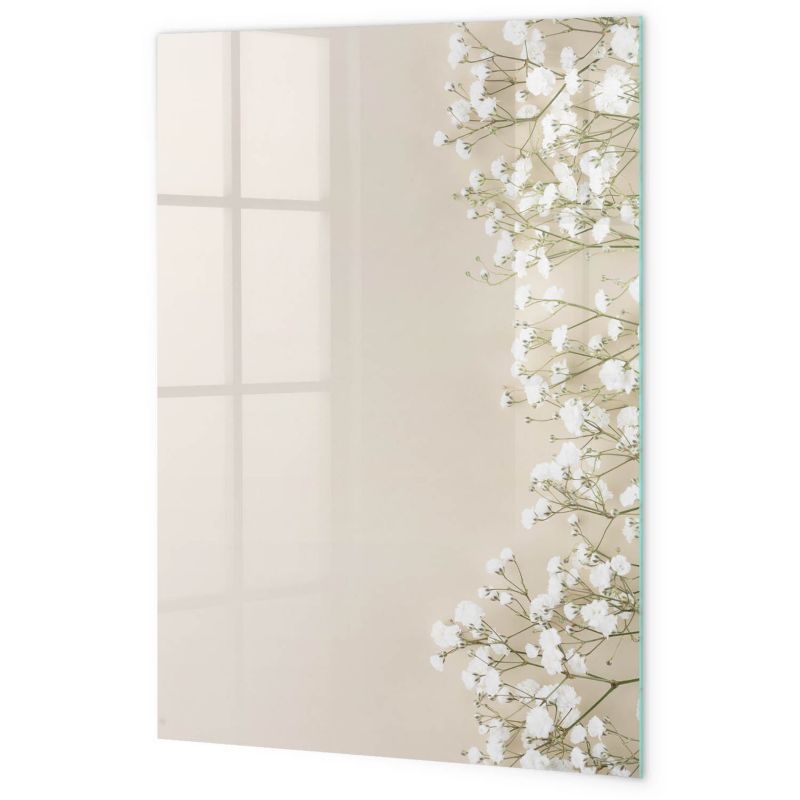 Tablica Suchościeralna Magnetyczna Tulup 40x60 cm Delikatne kwiaty Na zdjęcia i notatk Czarny marker 1 kpl