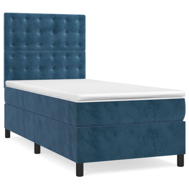 Łóżko kontynentalne WaszeMeble 100x200 cm niebieskie WM-3143251 1 szt.