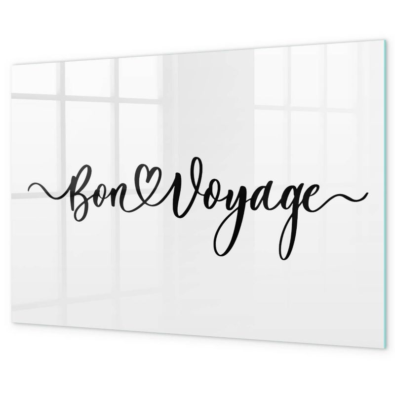Tablica Do Rysowania Magnetyczna Tulup 90x60 cm Napis bon voyage Planer ścienny Czarny marker 1 kpl