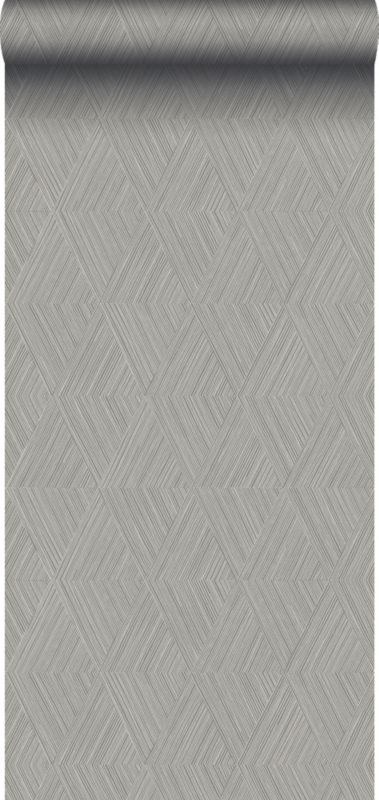 Tapeta Origin Wallcoverings graficzny motyw 3D jasnoszarym 50 x 900 cm - 1 rol.