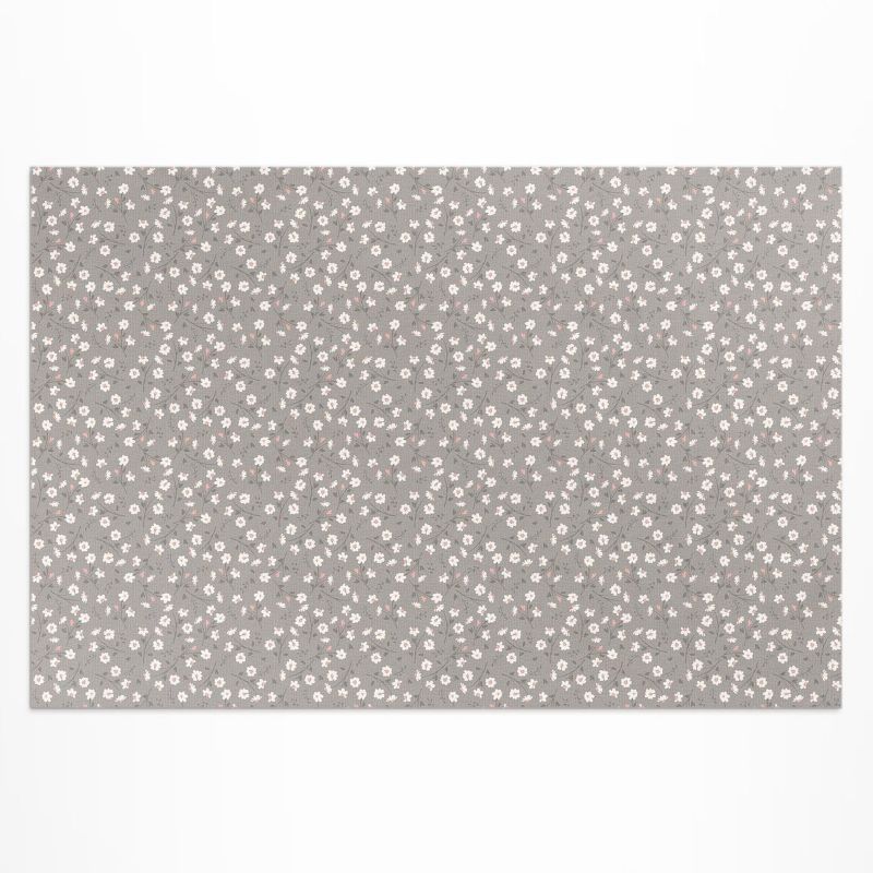 Dywan Winylowy Z Nadrukiem Wallfluent 60x90 cm Polna łąka kwiatów delikatny wzór boho 1 szt.
