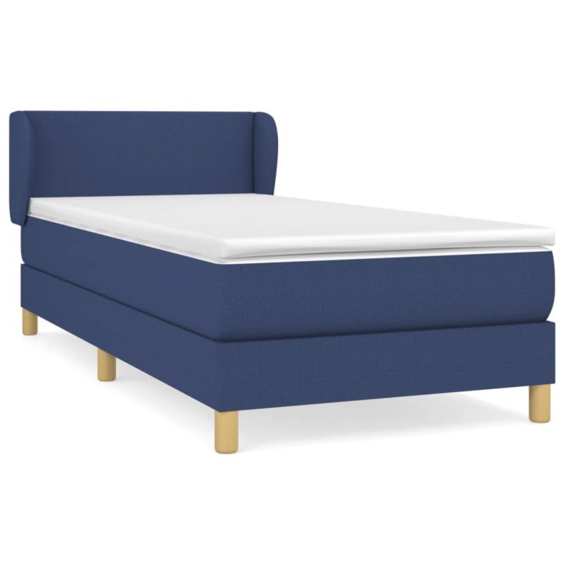Łóżko z materacem WaszeMeble 80x200 cm Niebieski tkanina WM-3126603 1 szt.