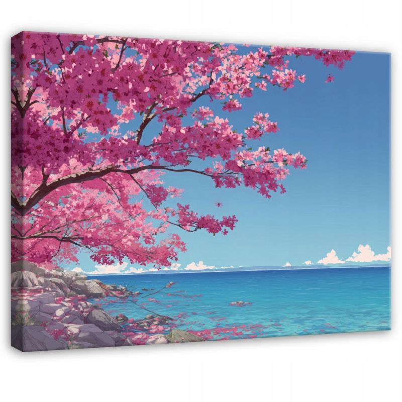 Obraz WALLARENA Do Sypialni Salonu Na Płótnie Ocean Natura Pejzaż Niebieski 60x40 cm PP16415O4 1 szt.