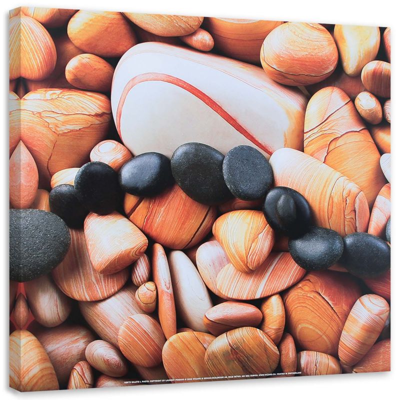 Obraz na płótnie Feeby Kolorowe kamienie z bliska 20x20cm 1szt
