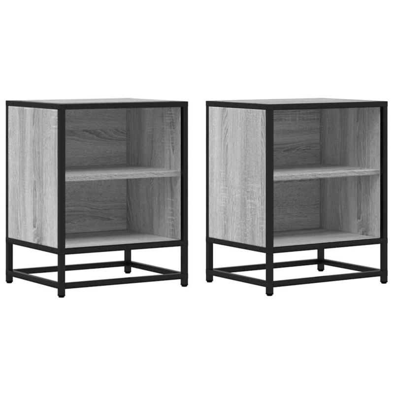 Stoliki nocne WaszeMeble szary dąb sonoma WM-848706 2 szt.